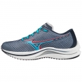 MIZUNO WOMEN'S WAVE REBELLION RUNNING SHOE-INDIA INK-SCUBA BLUE (53SC)