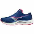 MIZUNO MEN'S WAVE REBELLION RUNNING SHOE-PRINCESS BLUE-PARADISE PINK (PR1A)