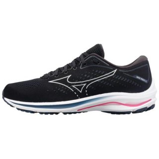 MIZUNO PROJECT ZERO WAVE RIDER 25 MEN'S RUNNING SHOE-BLACK-PEARL BLUE (905E)