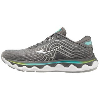 MIZUNO WOMEN'S WAVE HORIZON 6 RUNNING SHOE-ULTIMATE GREY-SILVER (UG73)