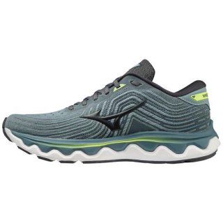 MIZUNO MEN'S WAVE HORIZON 6 RUNNING SHOE-SMOKE BLUE-EBONY (KBEY)