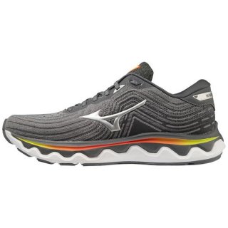 MIZUNO MEN'S WAVE HORIZON 6 RUNNING SHOE-ULTIMATE GREY-SILVER (UG73)