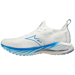 MIZUNO MEN'S WAVE NEO WIND RUNNING SHOE-UNDYED WHITE-PEACE BLUE (01PE)