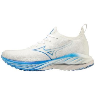 MIZUNO WOMEN'S WAVE NEO WIND RUNNING SHOE-UNDYED WHITE-PEACE BLUE (01PE)