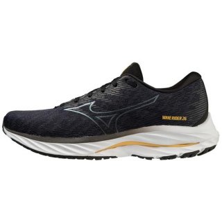 MIZUNO MEN'S WAVE RIDER 26 2E RUNNING SHOE-ODYSSEY GREY-METALLIC GREY (9ZMG)