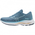 MIZUNO WOMEN'S WAVE RIDER 26 D RUNNING SHOE-DIRECTOIRE BLUE-WHITE (5N00)