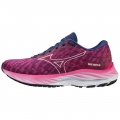 MIZUNO WOMEN'S WAVE RIDER 26 RUNNING SHOE-FESTIVAL FUCHSIA-HALOGEN BLUE (6WHG)