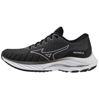 MIZUNO WOMEN'S WAVE RIDER 26 SSW RUNNING SHOE-BLACK-WHITE (9000)