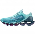 MIZUNO WOMEN'S WAVE PROPHECY 12 RUNNING SHOE-BLUE ATOLL (5Z5Z)