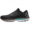 MIZUNO MEN'S WAVE INSPIRE 19 RUNNING SHOE-BLACK-METALLIC GREY (90MG)