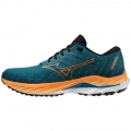 MIZUNO MEN'S WAVE INSPIRE 19 RUNNING SHOE-INK BLUE-BIRD OF PARADISE (5322)