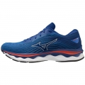 MIZUNO MEN'S WAVE SKY 6 RUNNING SHOE-TURKISH SEA-WHITE (TS00)